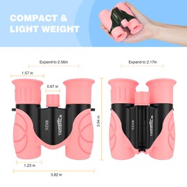 Binoculars for Kids High-Resolution 8x21,Shockproof Compact Kids Binoculars with Neck Strap for Bird Watching, Hiking,Camping, Travel, Learning, Spy Games(Purple)