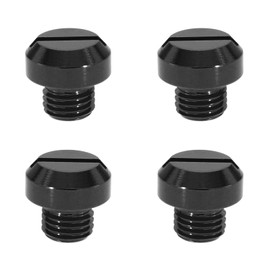 The Lord of the Tools 4PCS Motorcycle Mirror Hole Plugs Aluminium Alloy Blanking Screws Left & Right Thread for M10x1.25 Mirror Holes Accessories Black