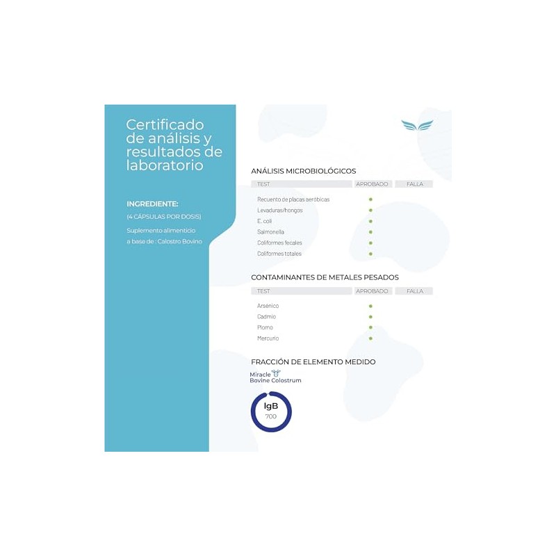 ETERNAL NUTRITION Miracle: Calostro Bovino 50% IgG Puro (300 Cápsulas)