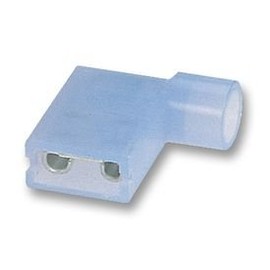Blue, 16A Crimp Plug - Elbow | TERMINALS Crimp Quick Connect/Disconnect CONNECTORS, 100 X Qty - DNFPO2-6.3FLAG.