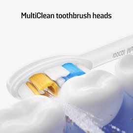 Soocas Multiclean Classic Clean Electric Toothbrush Replacement Heads, Compatible with Both NEOS II and NEOS II Ultra, 2 Brush Heads, Pearl White