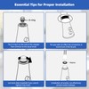 Hibbent Pull Down Kitchen Faucet Head Replacement, 4 Function LED