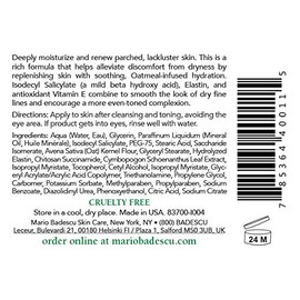 Mario Badescu Kera Hidratante Facial Mujeres Hombres Piel Seca Sensible Crema Extracto Avena Hierba Limón