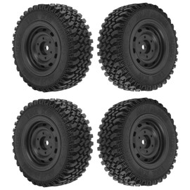 Bnineteenteam RC Car Tyres, Pack of 4 Professional Plastic + Rubber Tyres, 80 x 30 mm, RC Car, DIY Tyre Replacement for MN86 RC Car