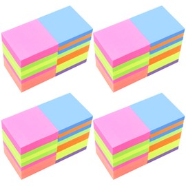 4A Sticky Notes,3 x 3 Inches,Neon Assorted,Self-Stick Notes,100 Sheets/Pad,18 Pads/Box,4 Boxes,7200 Sheets Total,4A 303x18-N