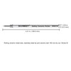 Schmidt 5888 Ceramic Rollerball Metal Tube Refill Medium Point 0.7mm,