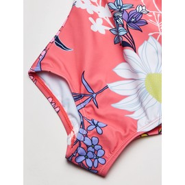 Kanu Surf Jasmine Beach Sport Halter Traje de baño de una Pieza para niña, Paige Coral Floral, 5