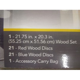 GAME Beyond Outdoors 4-In-A-Row Tic Tac Toe Large Tabletop Game wood 21.75in x 20.3in