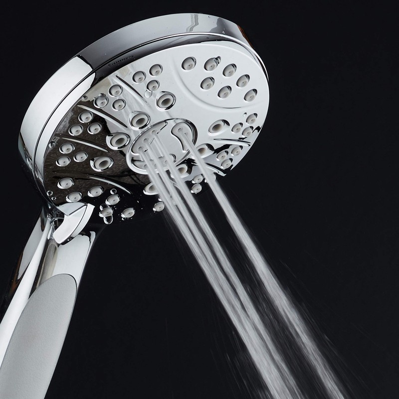 AquaSpa High Pressure 6-setting Luxury Handheld Shower Head – Extra