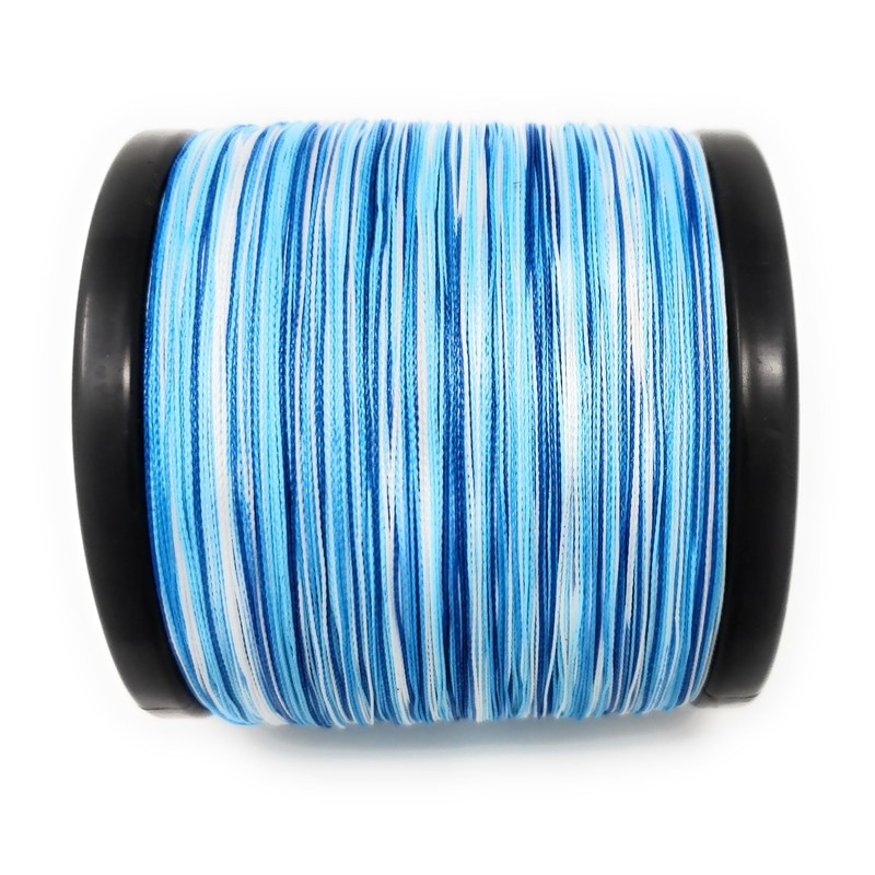 Reaction Tackle Braided Fishing Line Blue Camo 25 lb 1500