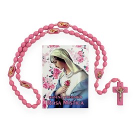 Novena y Rosario Rosa Mistica Madera Rosa Prayer Book Spanish 2 Pc Gift Set
