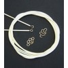 Net Curtain Wire. 4 Metre Length. Includes 6 Eyes 6 Hooks.