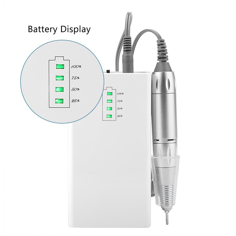 Portable Rechargeable Electric Nail Drill Machine 30000 RPM Cordless Manicure
