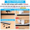 Muzata 6Pack 3.3FT/1M Deeper Spotless LED Channel System with Milky