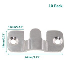ULIFESTAR Furniture Flush Mount Bracket,Stainless Steel Picture Hanger Hook,Headboard Wall Mount Hardware,Heavy Duty Photo Frame Hook for Hanging Wedding Picture Photo Frame Mirror 10 Pack (Small)