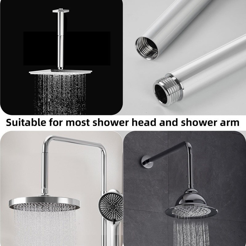 KAPHOME Shower Head Extension Arm,5 inch 304 Stainless Steel Shower