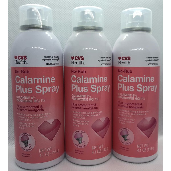 CVS Health No-Rub Calamine Plus Spray (3-Pack)