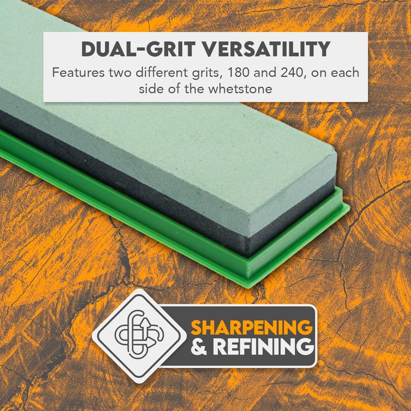 SE 8" Silicon Carbide Double-Sided Whetstone with Grits 180 and