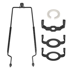 8 9 10 11 12 inch Lamp Shade Harp Holder, Adjustable Lamp Harp Kit, Fit Both Standard Lamp Rod and E14 E26 E27 Light Base UNO Fitter Adapter Converter Finial Set, Lampshade Bracket