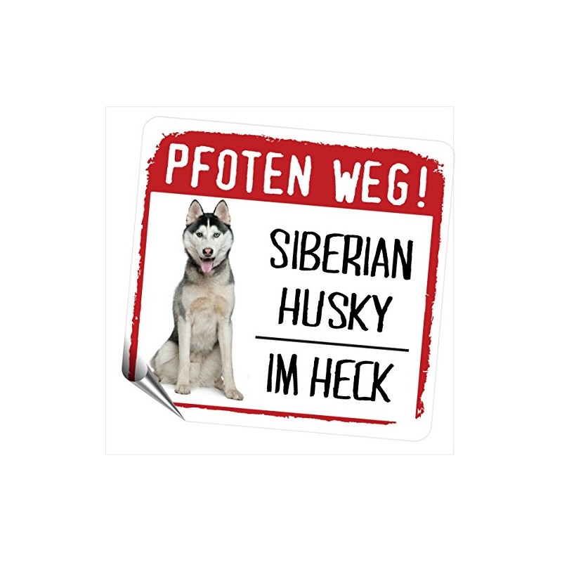 siviwonder Siberian Husky Motif 2 Paws Way Small Car Sticker