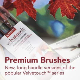 Princeton Velvetouch Jenna Rainey Blooms Brush, Long Handle, Size 12 - Professional Artist Brushes for Mixed Media, Acrylic, Oil