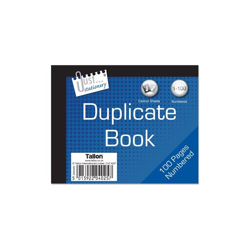 Just stationery Half Size Duplicate Book Notebook, 4025/96
