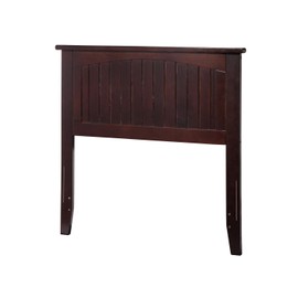 HomeStock Artisanal Attic Headboard with Turbo Charger, Coastal Design, Solid Wood, Non-Toxic Finish, USB Charger, Compatible with Metal Frames Twin/Espresso