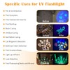 Waklyte Black Light UV Flashlight, High Power Blacklight Flashlight Rechargeable,