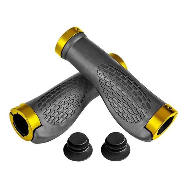 Black Bike Grips, Anti-Slip Rubber Soft Grips, Left and Right