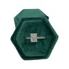 Hexagon Velvet Ring Box 1 Slot For Engagement & Wedding