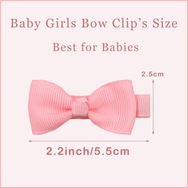 CÉLLOT Baby Hair Clips 25PCS Baby Girls Fully Lined Baby Bows Hair Pins Tiny 2" Hair Bows Alligator Clips for Baby Girls Infants Toddlers