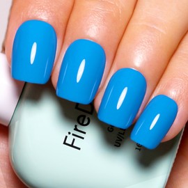 Firedeep Blue Gel Nail Polish,0.54 Fl Oz Large Bottle Serenity Blue Soak Off UV LED Nail Gel Polish Spring Summer Nail Art Starter Manicure Salon DIY at Home 1Pcs
