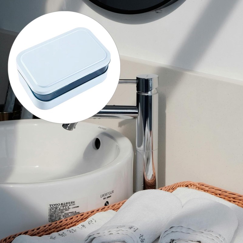 CLKE Soap Box, with Removable Drainer and Lid, 2 Layers