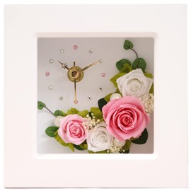 Preserved Flower IPFA Watch (Pink / White) Wedding Gift, Birthday Gift, Retirement Gift, Wedding Gift, 60th Birthday Celebration, Koki, Kishu, Yoneju, Gift, Rose