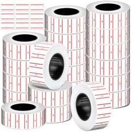 MotBach 8000Pcs 10Rolls Price Stickers Price Tags Labels for Mx-5500 Labeller, White Price Gun Labels Stickers Tags White Pricemarker Machine Sticker Label tag
