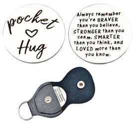 Christmas Birthday Gift for Women Men Always Remember You Are Braver Than You Think Pocket Hug Tokens for Friend Husband Encouragement Inspirational Gifts Hug Tokens Keepsake