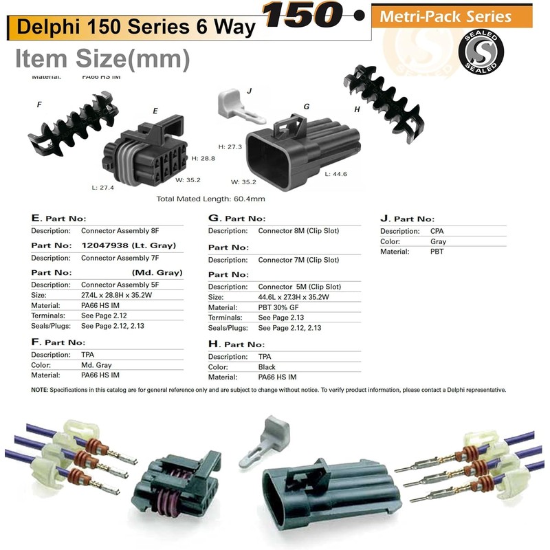 ELITE.CITI Metri-Pack 150 Series 8-Way Connector w/16 18 AWG Sealed