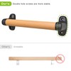 SELEWARE 12 inch Wood Handle Playground Safety Handle Wood Grab
