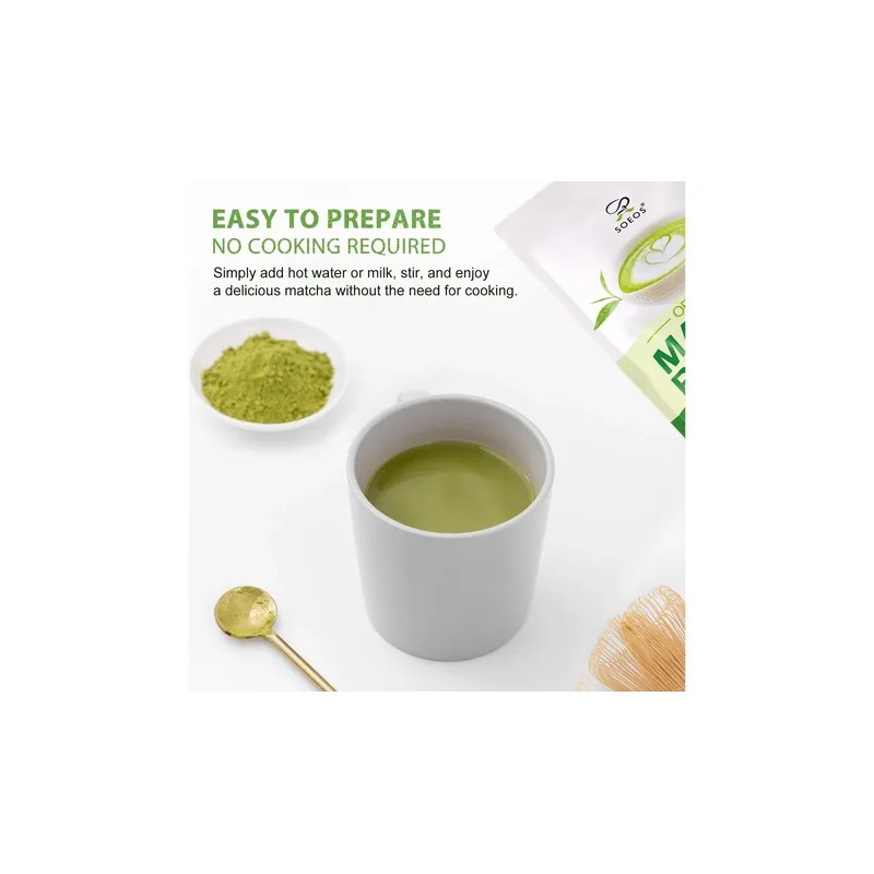 Soeos Matcha Orgánico En Polvo Soeos, 113 G (2 Paquetes)
