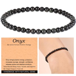 Mehanew Healing Bracelets for Women Chakra Beaded Bracelets Natural Crystals and Healing Stones Jewelry Yoga Calming Stretch Bracelet Stress Relief Gifts for Travelers Women