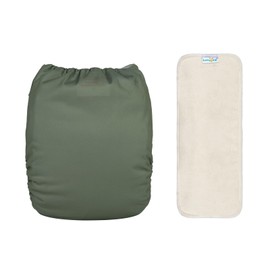 babygoal Reusable Cloth Diaper with Insert for Baby Boys and Girls 8-35lbs, Adjustable and Washable Nappy NK-NKD52-B