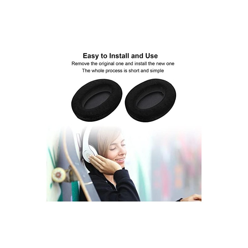 ASHATA Ear Pads for WH-H910N, Soft Memory Foam Protein Leather,