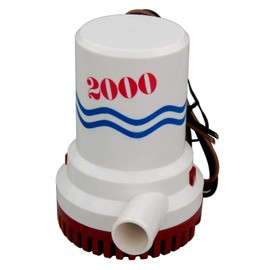 12V 2000GPH Electric Bilge Pump Marine Boat Submersible Water Pump Non-Automatic