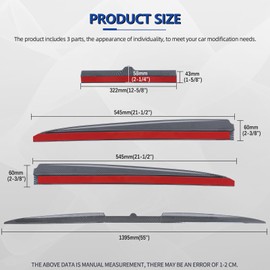 JMTBNO Universal Carbon Fiber Rear Trunk Lip Spoiler Wing Compatible with Nissan Maxima Sedan 2000-2023 Acura Kia Stinger 2018-2023