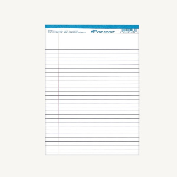 Hilroy HLR54130 Micro Perforated Business Pads-50 Sheets-Printed-8.5" (215.9 Mm) x11.8"
