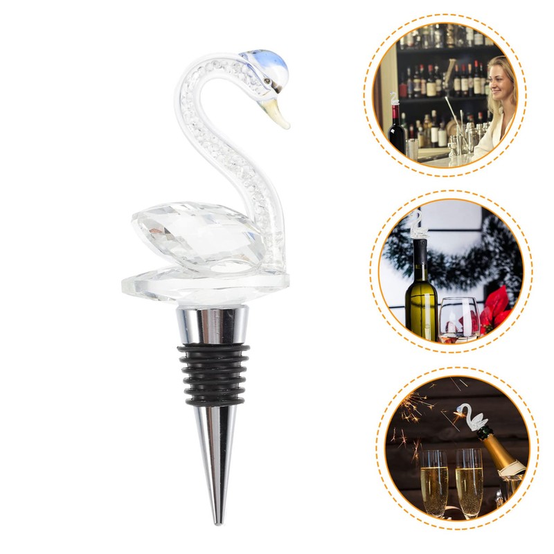 LABRIMP Wine Stopper Decorative Swan Shape for Wedding Festival and