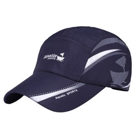 HAOZAIKEJI Unisex Cooling Performance Cap, Waterproof Quick Dry Summer Cap Untralight Aquatics Sport Cap Running Golf Baseball Cap Navy
