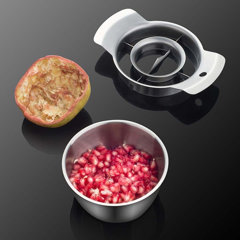 Stainless Steel Pomegranate Corer, Pomegranate Peeler, Non-Slip Pomegranate Arils Removal