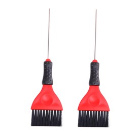 Baluue 2 Pcs Hair Dye Applicator Brush Stainless Steel Hair Tint Brush Pin Tail for Professional or Diy Use
