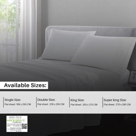 100% Egyptian Cotton 200 Thread Count Luxury Flat Sheets White-King